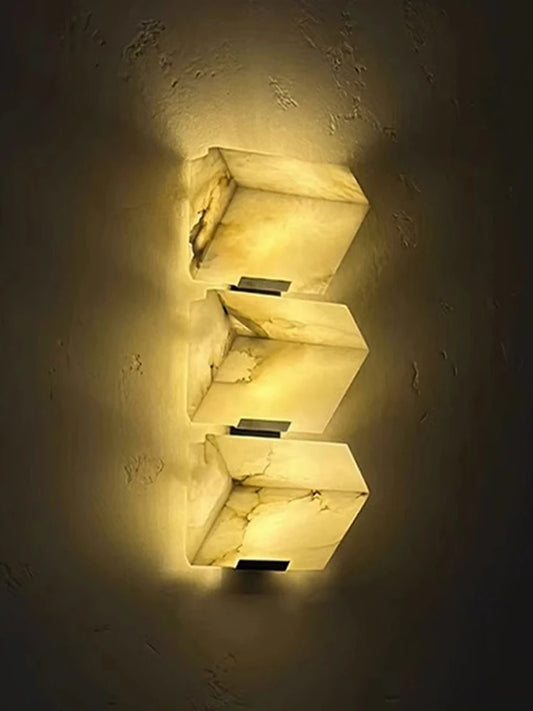 Outdoor Alabaster LED Wall Sconce, Waterproof