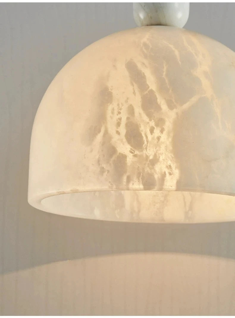 Luna Dome Alabaster Pendant Light