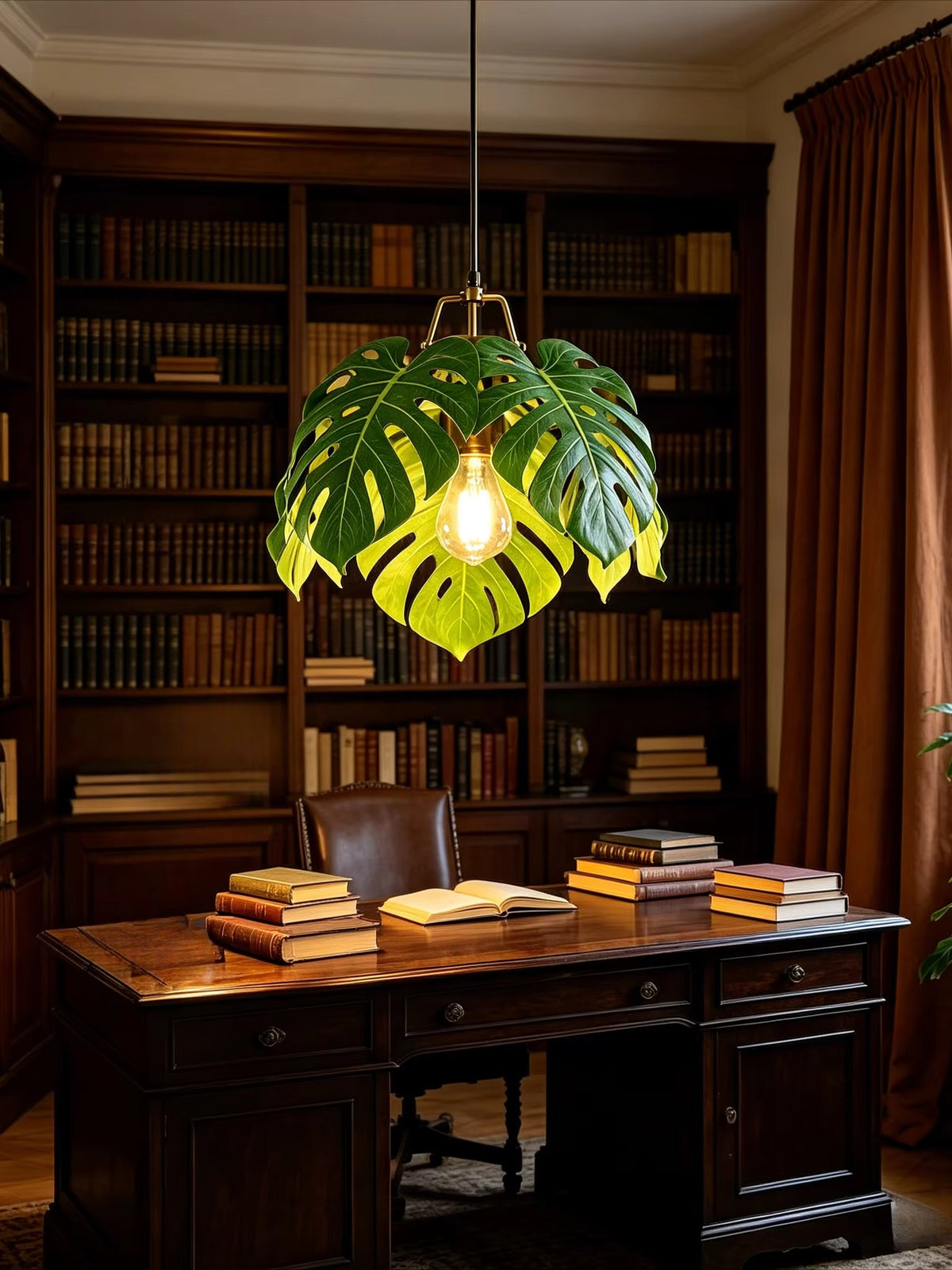 Palmera Monstera Leaf Resin Pendant Light