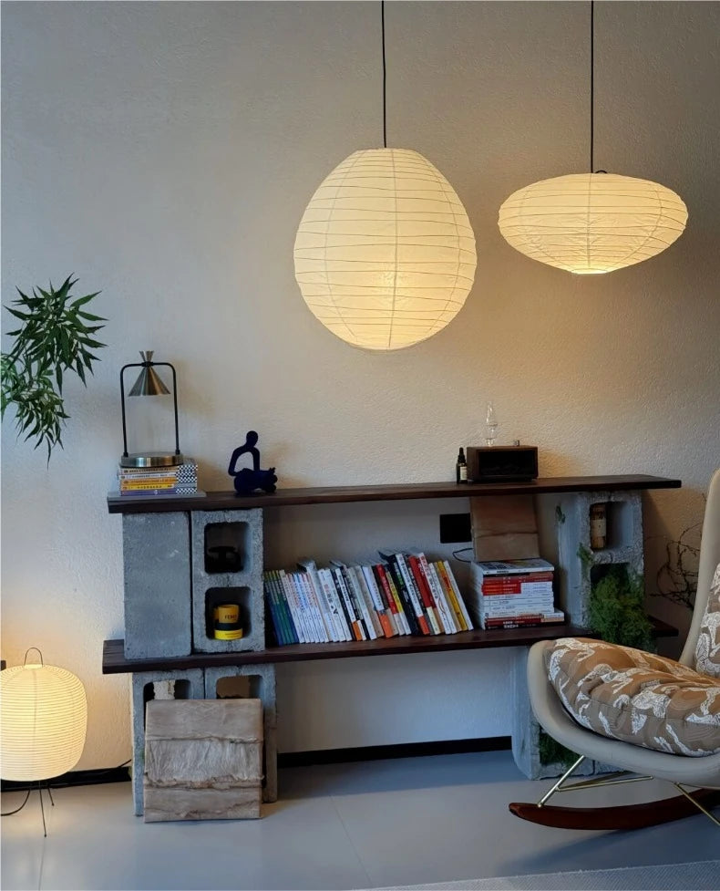 Aki Rice Paper Globe Pendant Light