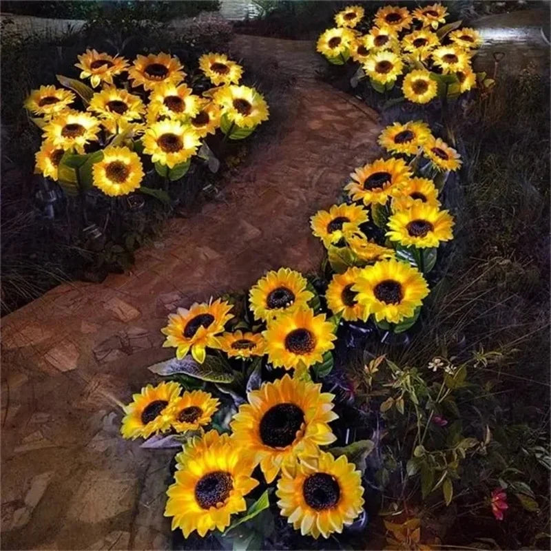Sunflower Solar LED Flower Light