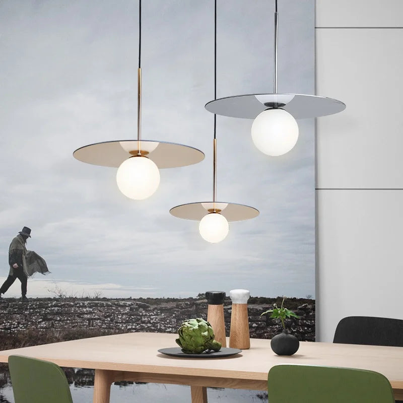 Orion Disc Globe Pendant Light