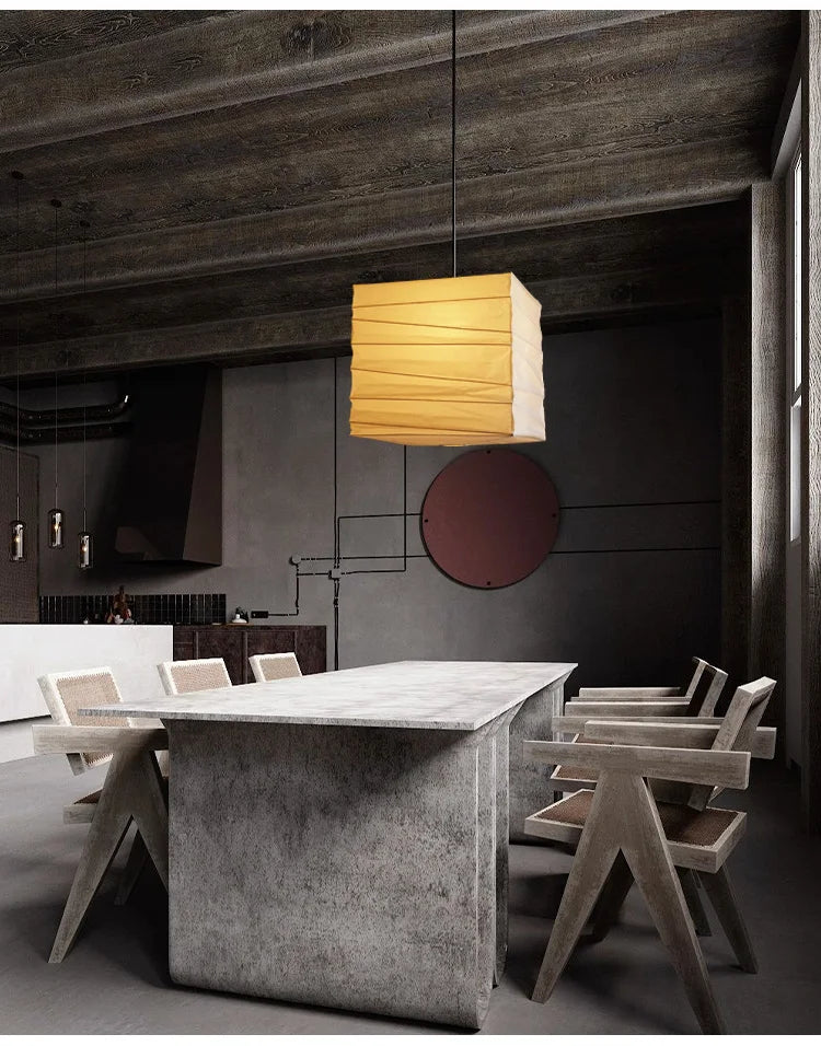 Aki Rice Paper Square Pendant Light