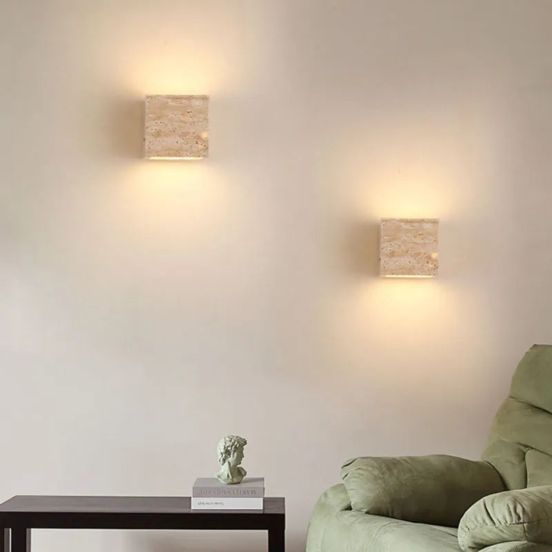 Natural Stone Travertine Hallway Wall Sconces – GabyBerg Design