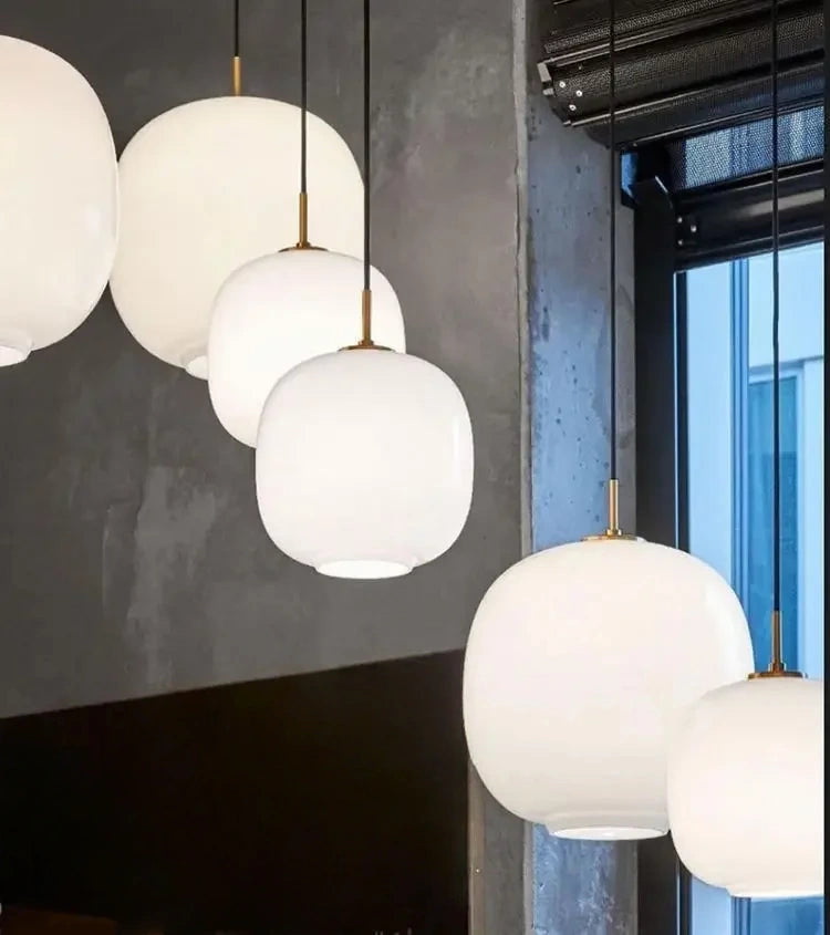 Alba Milk White Glass Pendant Light