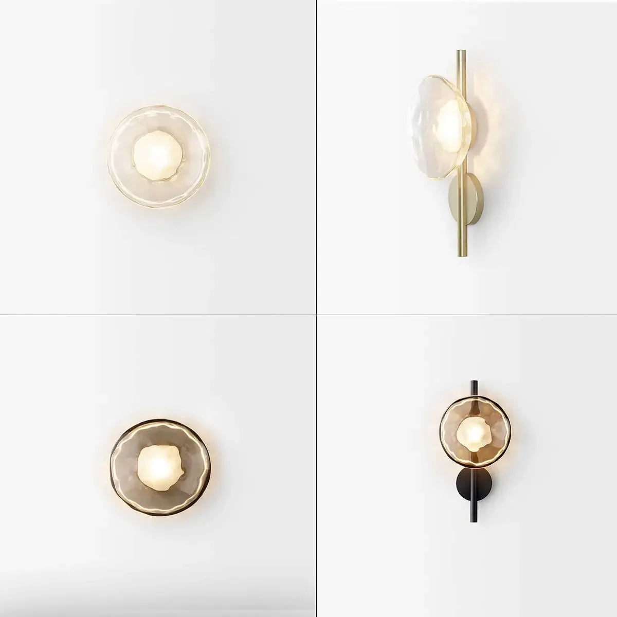Elio Glass & Metal Wall Lamp Collection