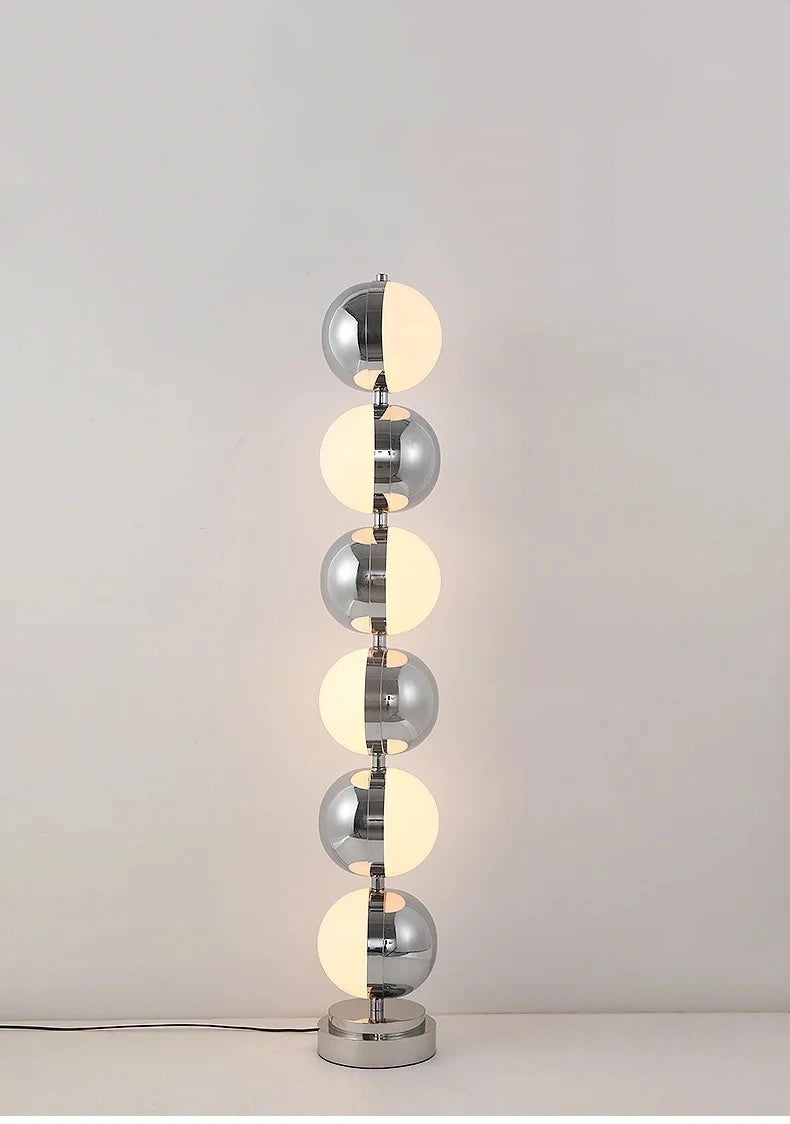 Astra Rotatable Silver Sphere Table Lamp & Floor Lamp