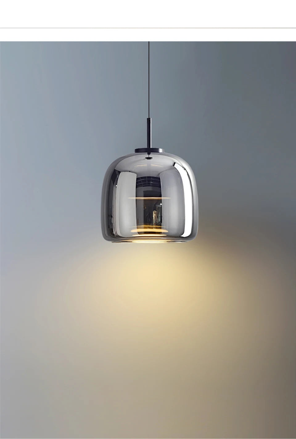 Nordic Designer Amber Glass LED Pendant light for Kitchen