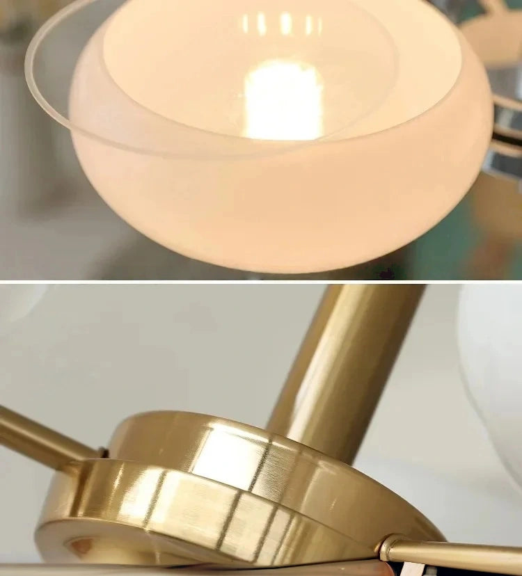 Oria Bauhaus Glass Chandelier & Wall Sconce