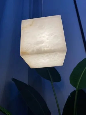 Dolomite Cluster Alabaster Cube Chandelier, Modular