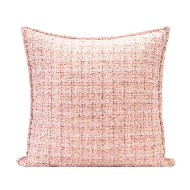 Pink Patchwork Pillow Case Modern Luxury Decorative Cushion