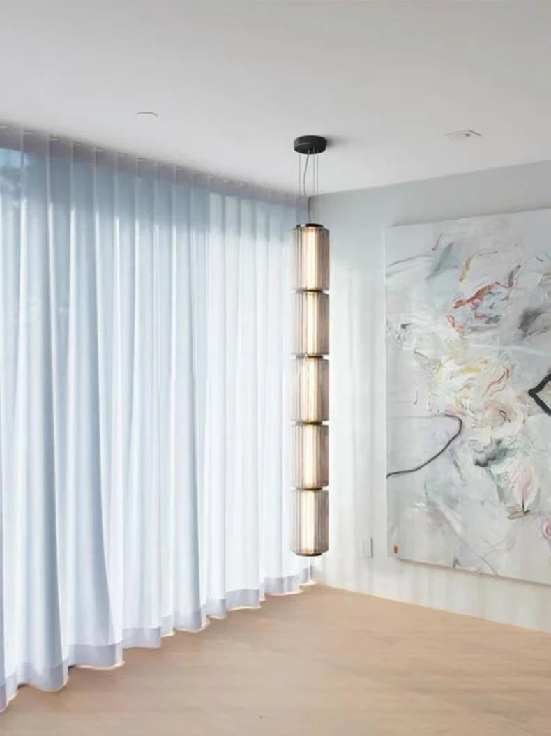 Mallory Column Glass Vertical Pendant Light