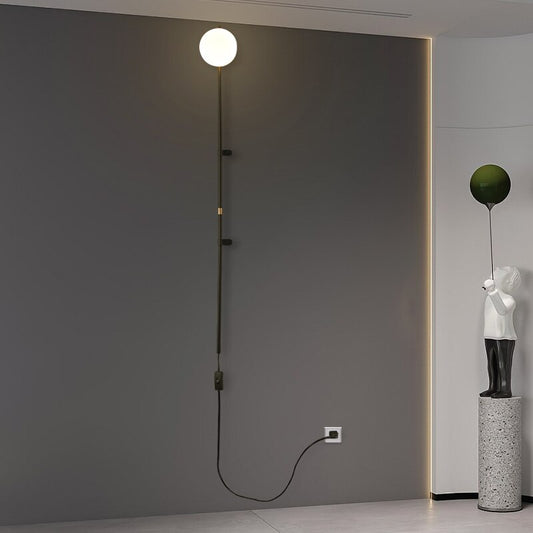 Nordic Minimalist White Globe Wall Light