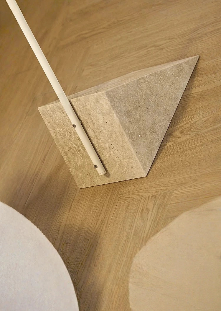 Arden Travertine Cantilever Floor Lamp