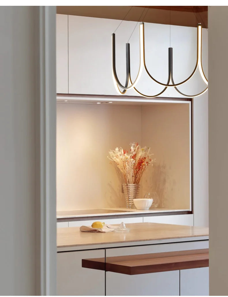Modern U-Shape LED Pendant Light