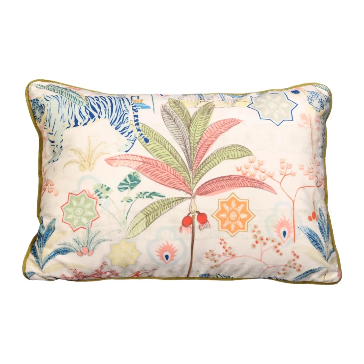 Richly Ornamented Lumbar Pillow Cover