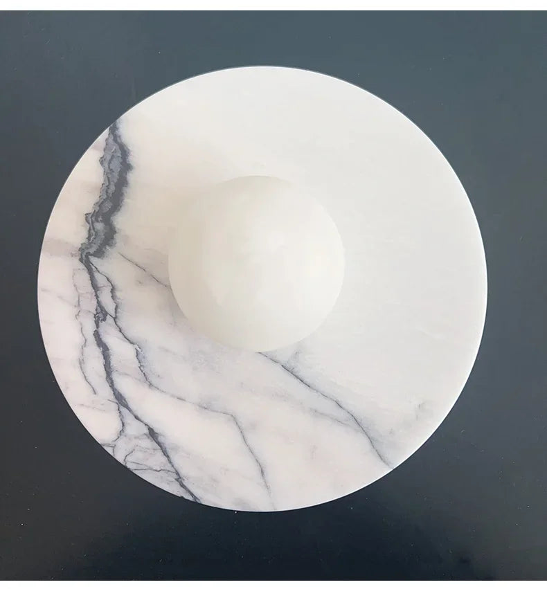 Luna Alabaster Disc Wall Light