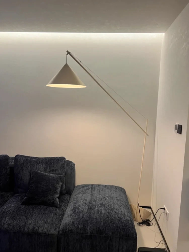 Arden Travertine Cantilever Floor Lamp