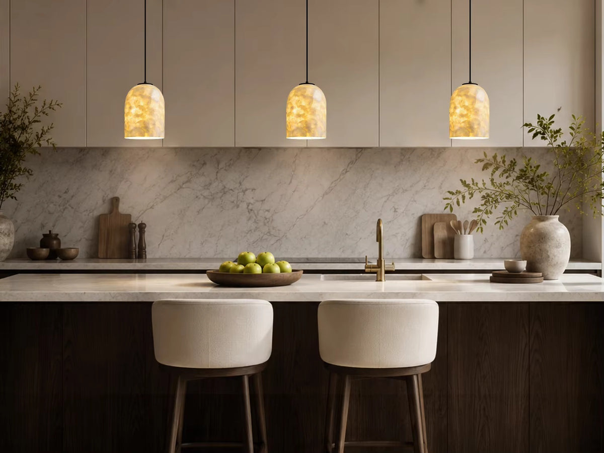Nerina Capiz Shell Glass Dome Pendant Light