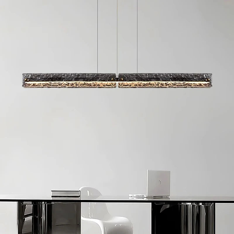 Bling Textured Glass LED Pendant Light for Dining Room