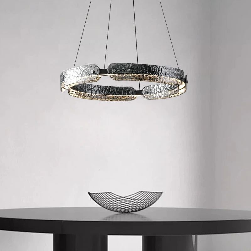 Aureon Ring LED Glass Pendant Light, Dimmable