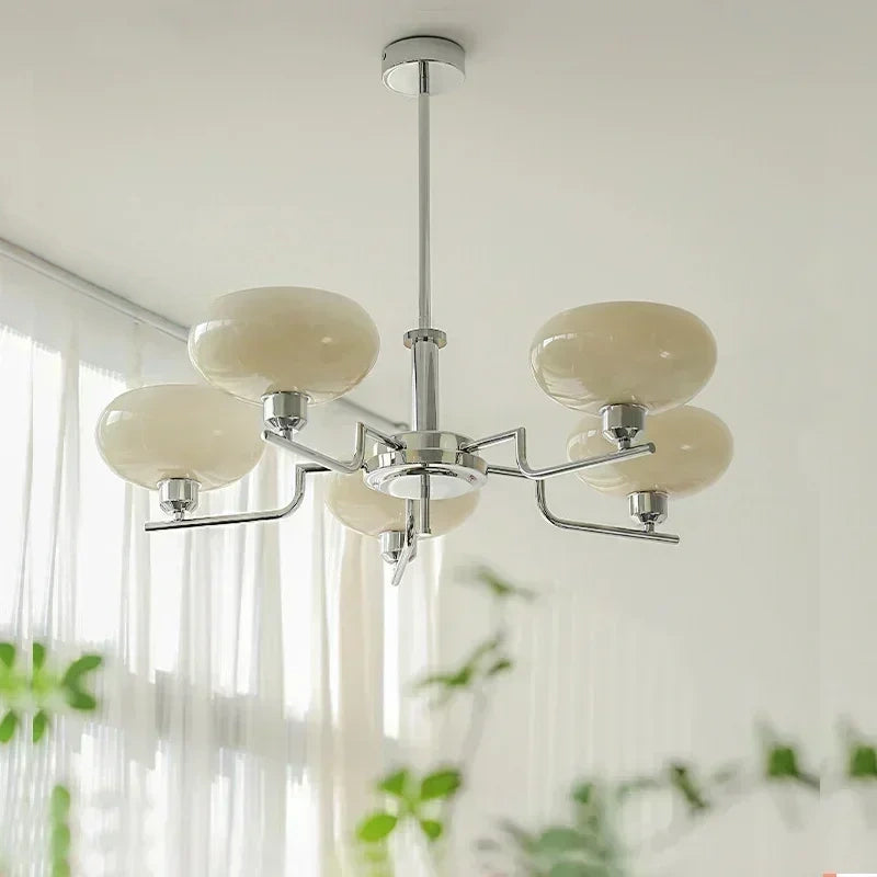 Oria Bauhaus Glass Chandelier & Wall Sconce