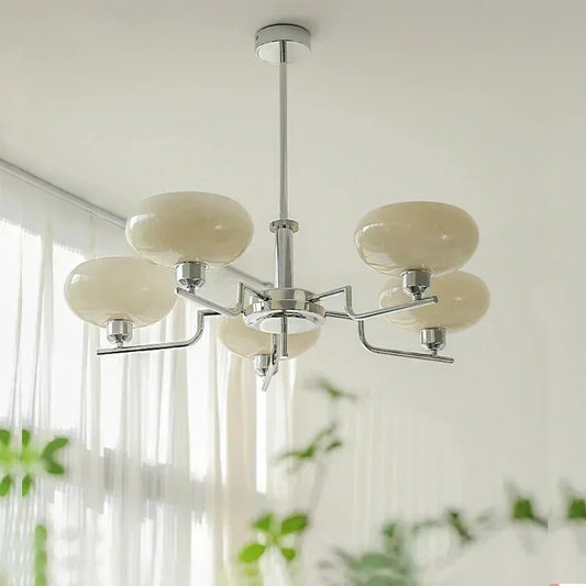 Oria Bauhaus Glass Chandelier & Wall Sconce