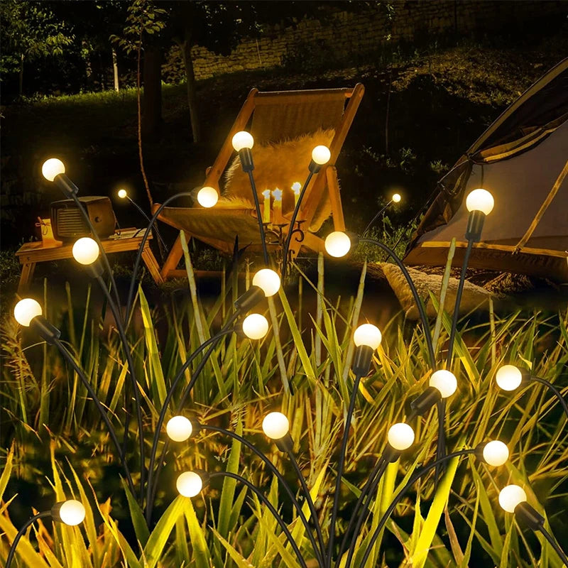 Solar Firefly Garden Lights – Outdoor Waterproof LED Pathway Decor (10 Bulbs per Stem)