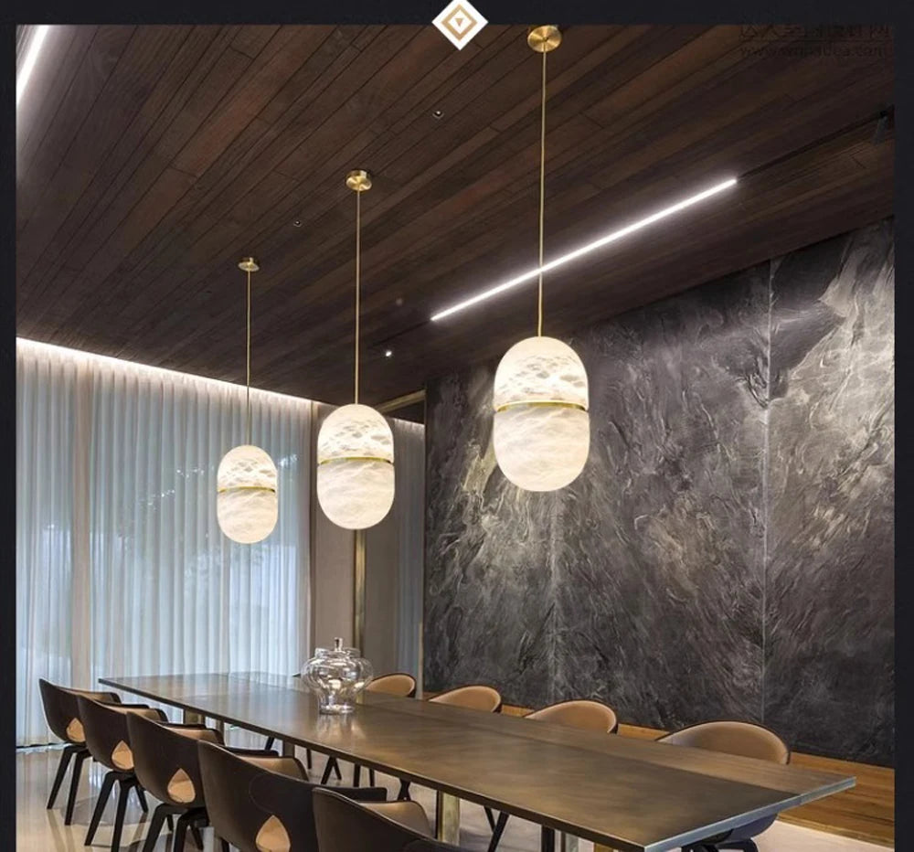 Atelier Alabaster Pendant Light Collection