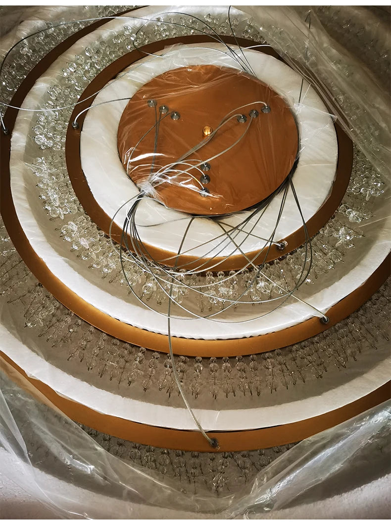 Starveil Crystal Pebbles Ring LED Chandelier