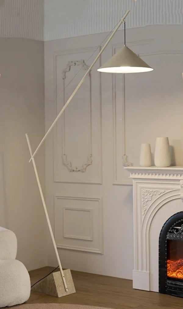 Arden Travertine Cantilever Floor Lamp