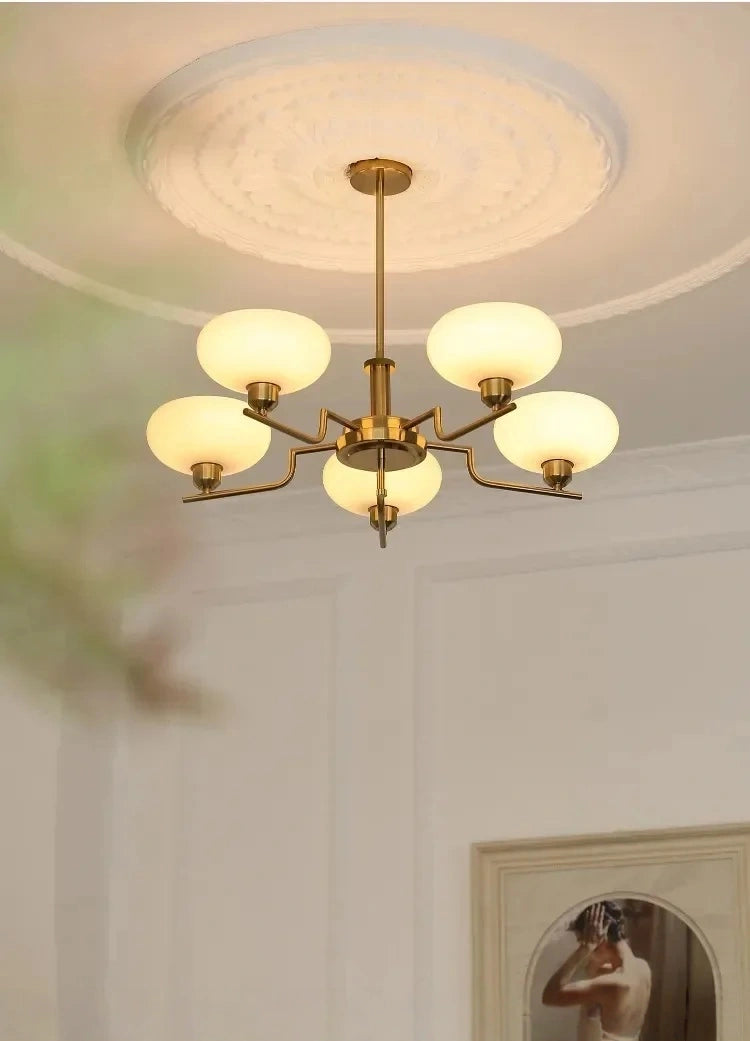 Oria Bauhaus Glass Chandelier & Wall Sconce
