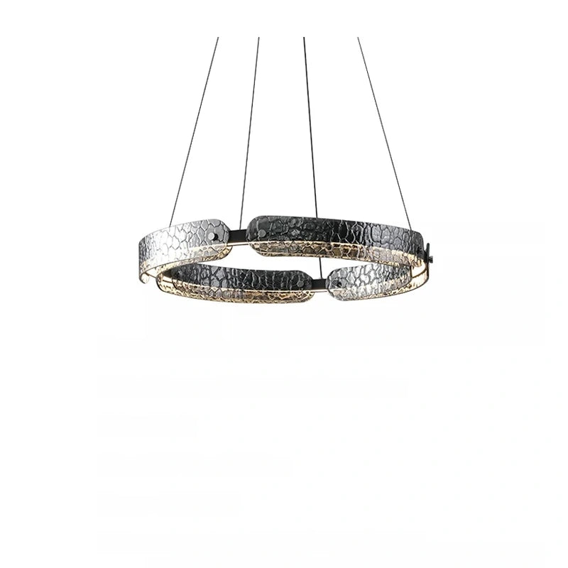 Aureon Ring LED Glass Pendant Light, Dimmable