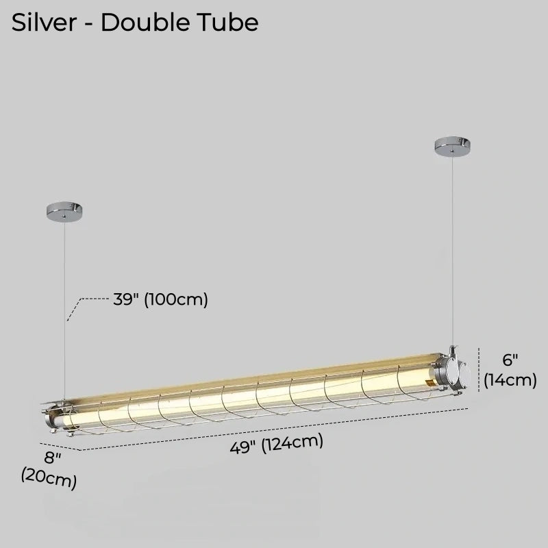 Briggs Caged Tube LED Linear Pendant Light
