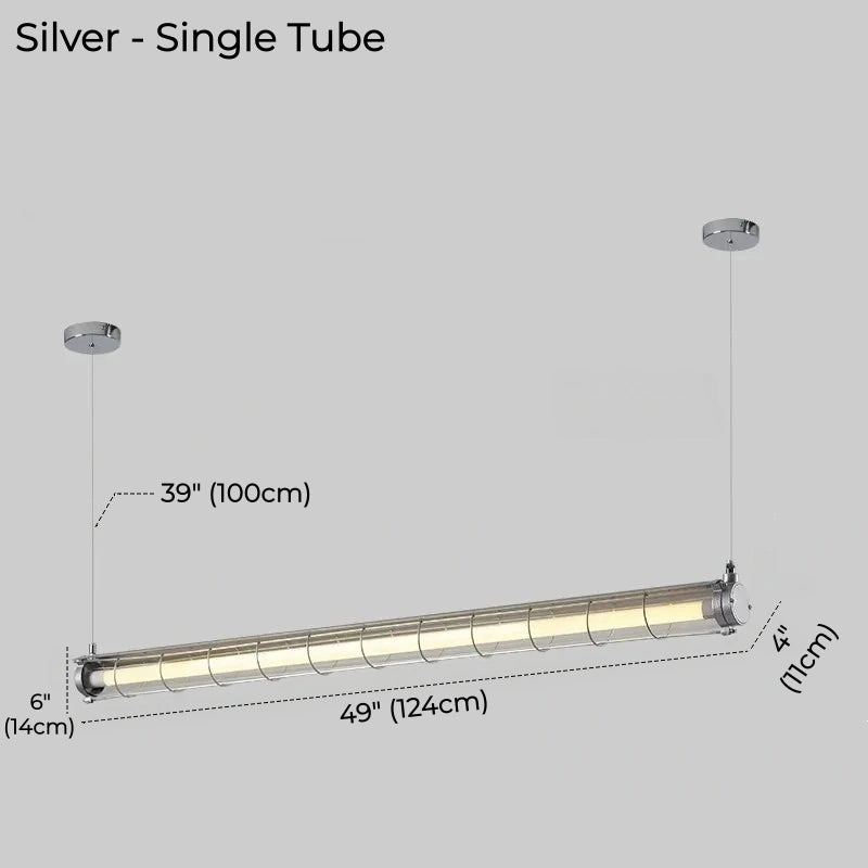 Briggs Caged Tube LED Linear Pendant Light