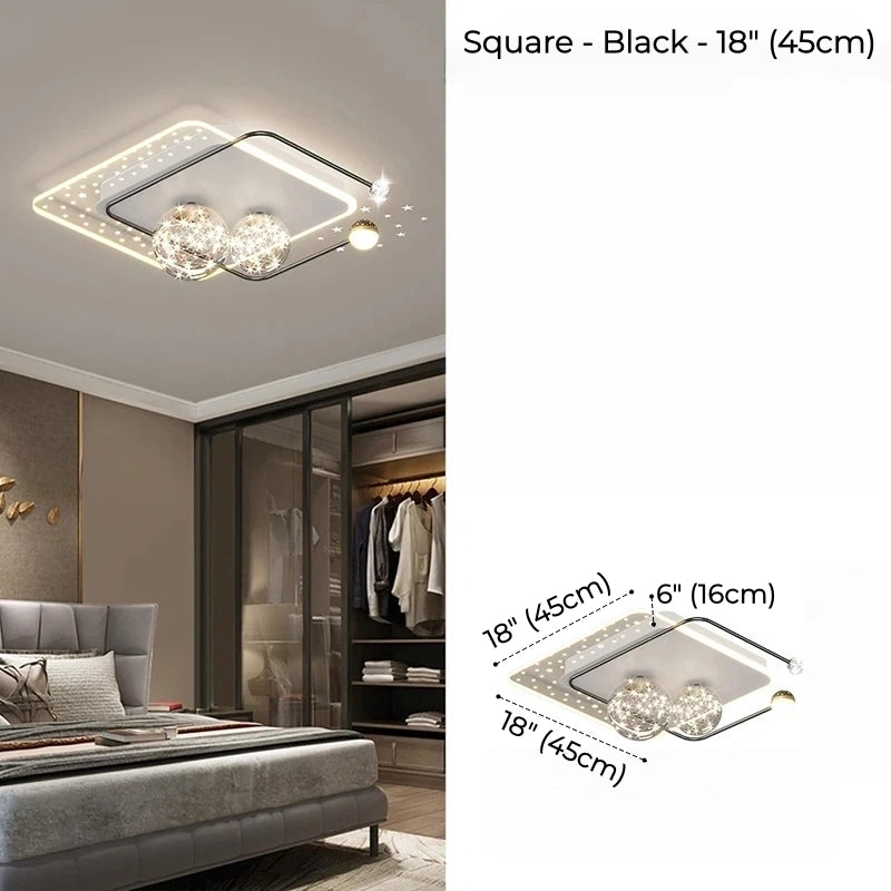 Starry Orbit Halo LED Flush Mount Light