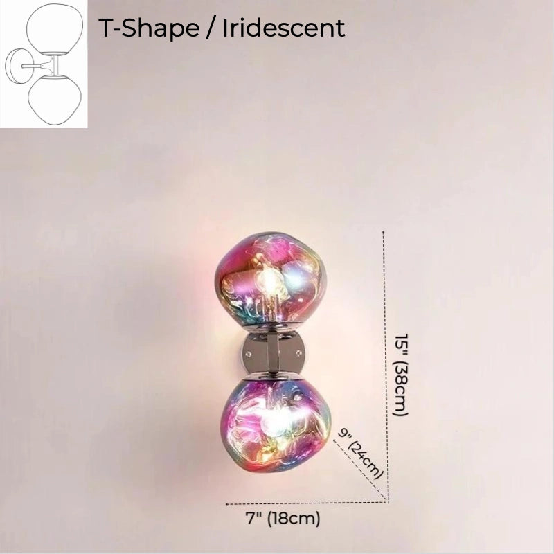 Nordic Lava Double Globe Wall Sconce