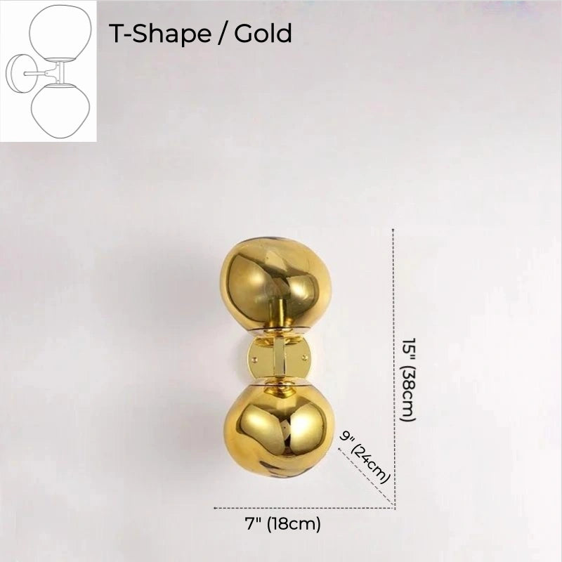 Nordic Lava Double Globe Wall Sconce