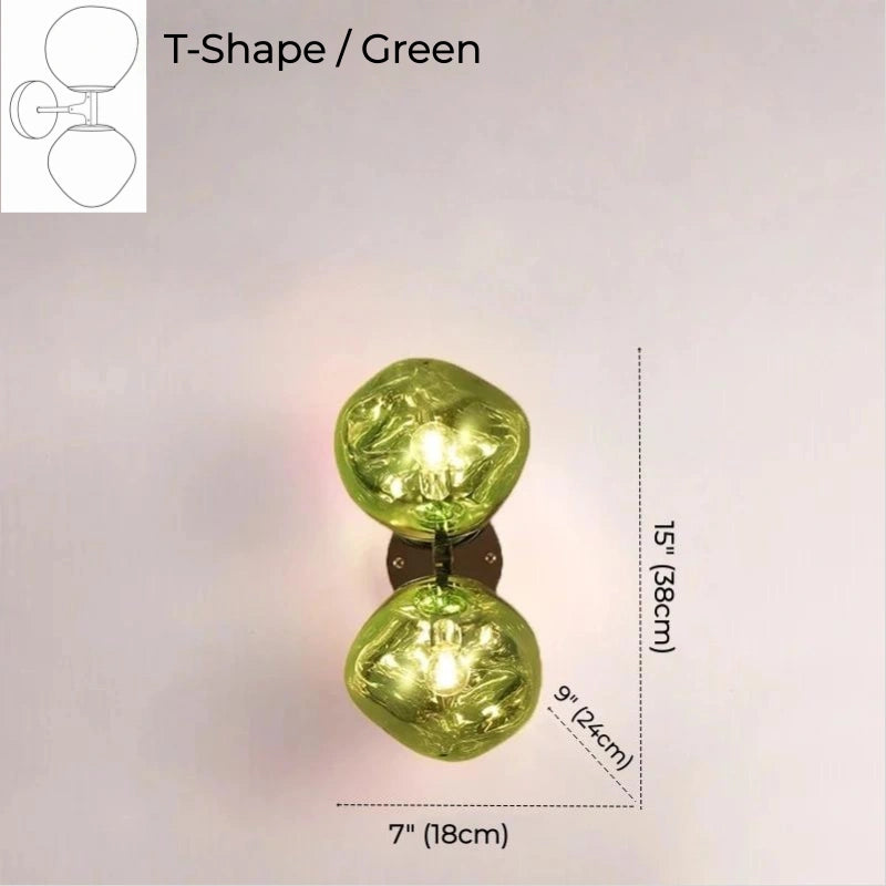 Nordic Lava Double Globe Wall Sconce