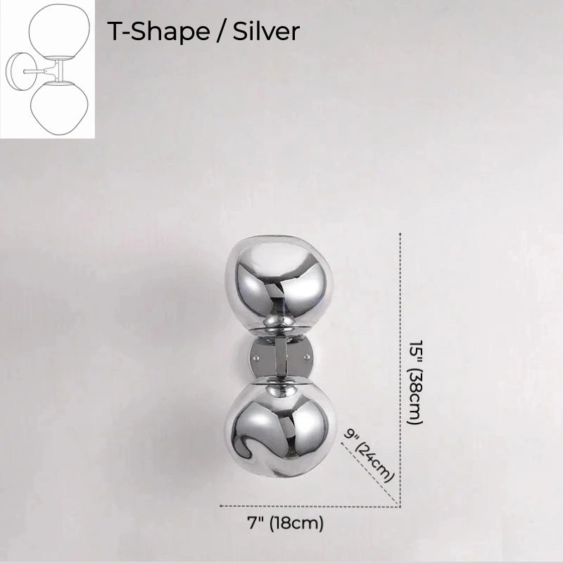 Nordic Lava Double Globe Wall Sconce