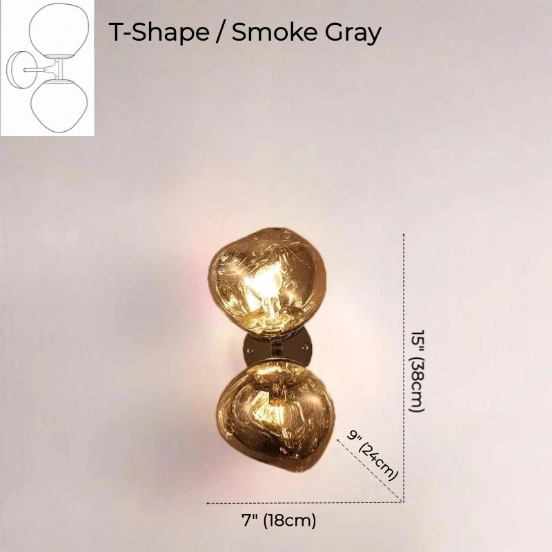 Nordic Lava Double Globe Wall Sconce