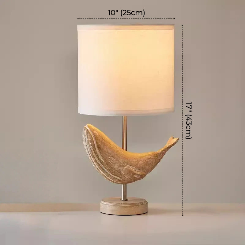 Fable Animal & Moon Wood Table Lamp