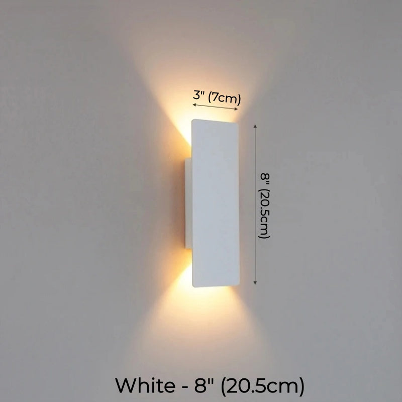 Minimalist Rectangular Up & Down Waterproof LED Wall Light