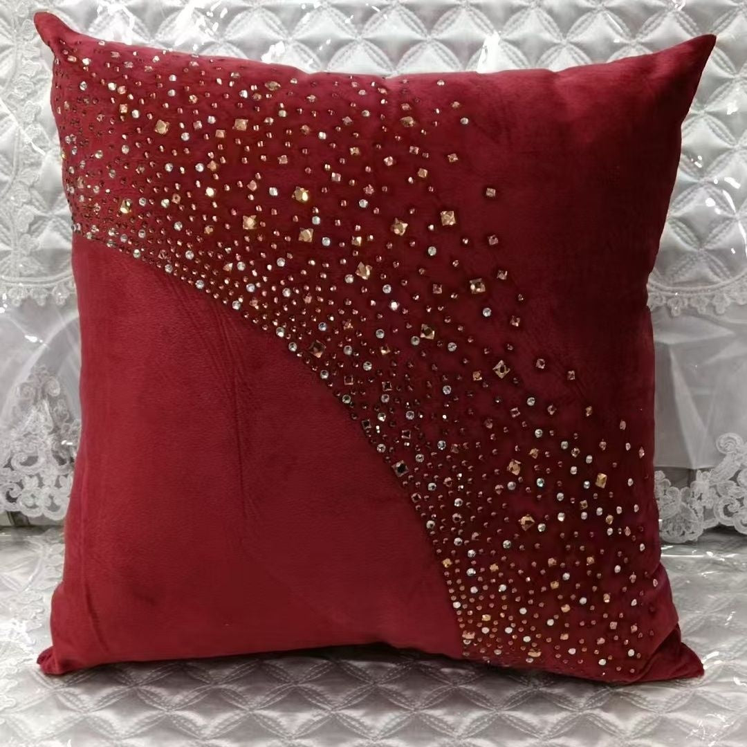 Luxury Crystal Velvet Pillow Case