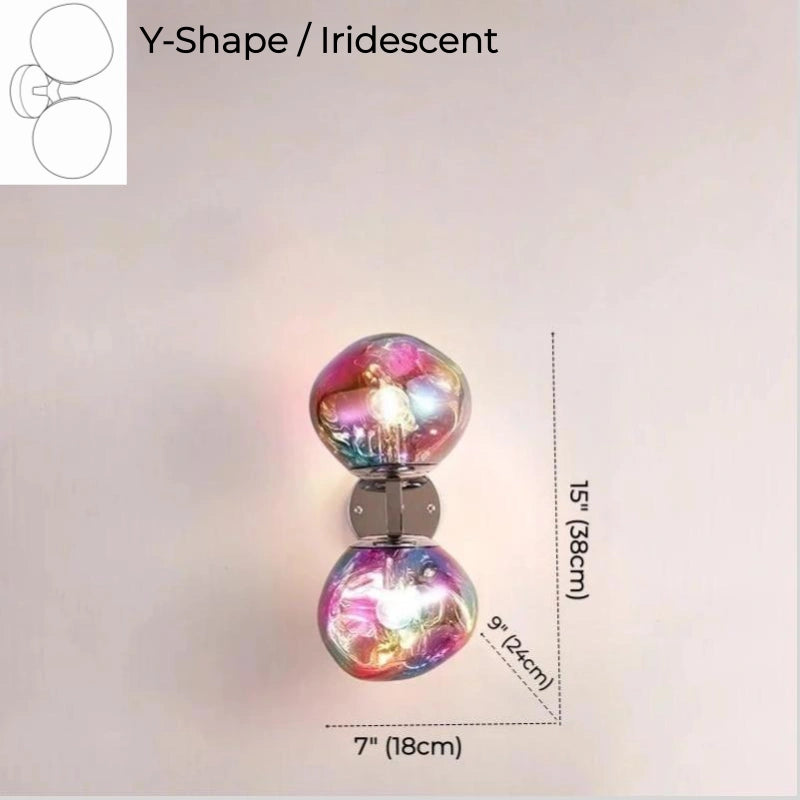 Nordic Lava Double Globe Wall Sconce