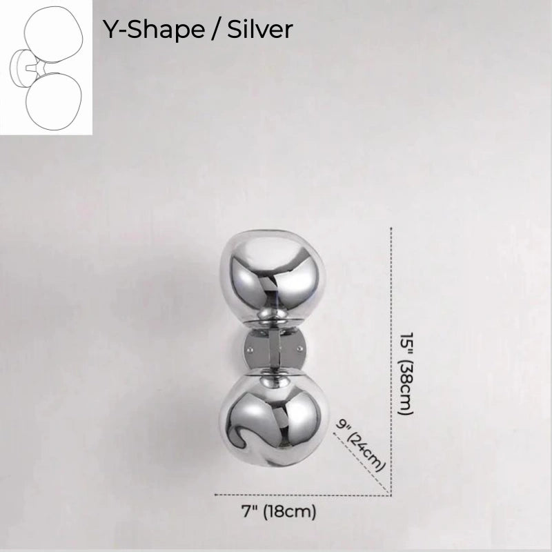 Nordic Lava Double Globe Wall Sconce