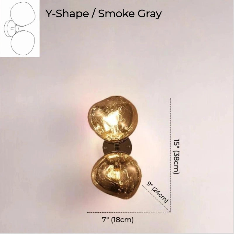 Nordic Lava Double Globe Wall Sconce