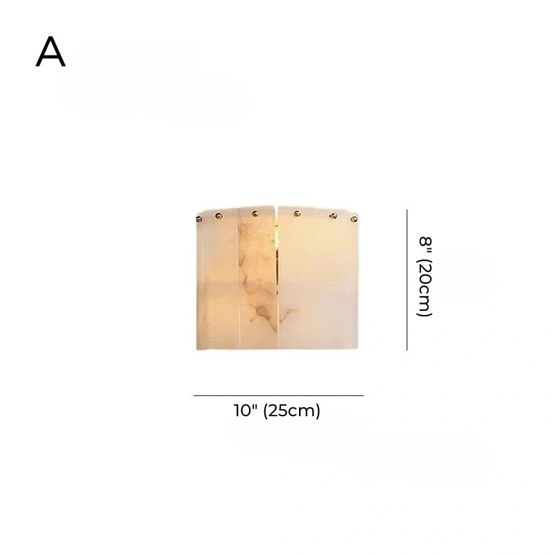 Mallory Alabaster Wall Sconce, Dimmable