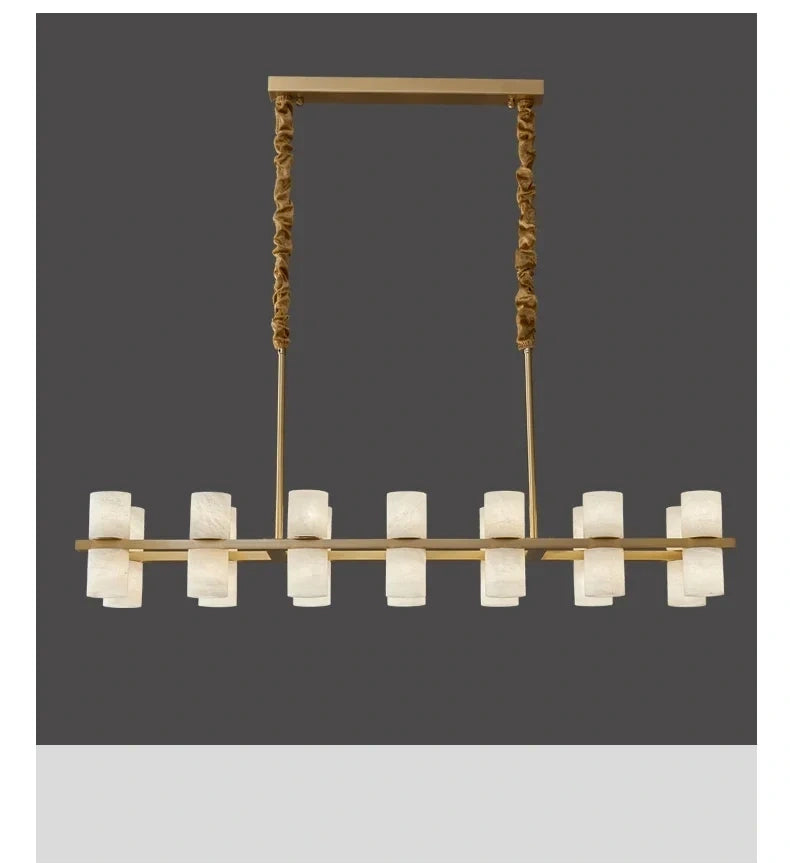 Grand Alabaster Cylinder LED Chandelier