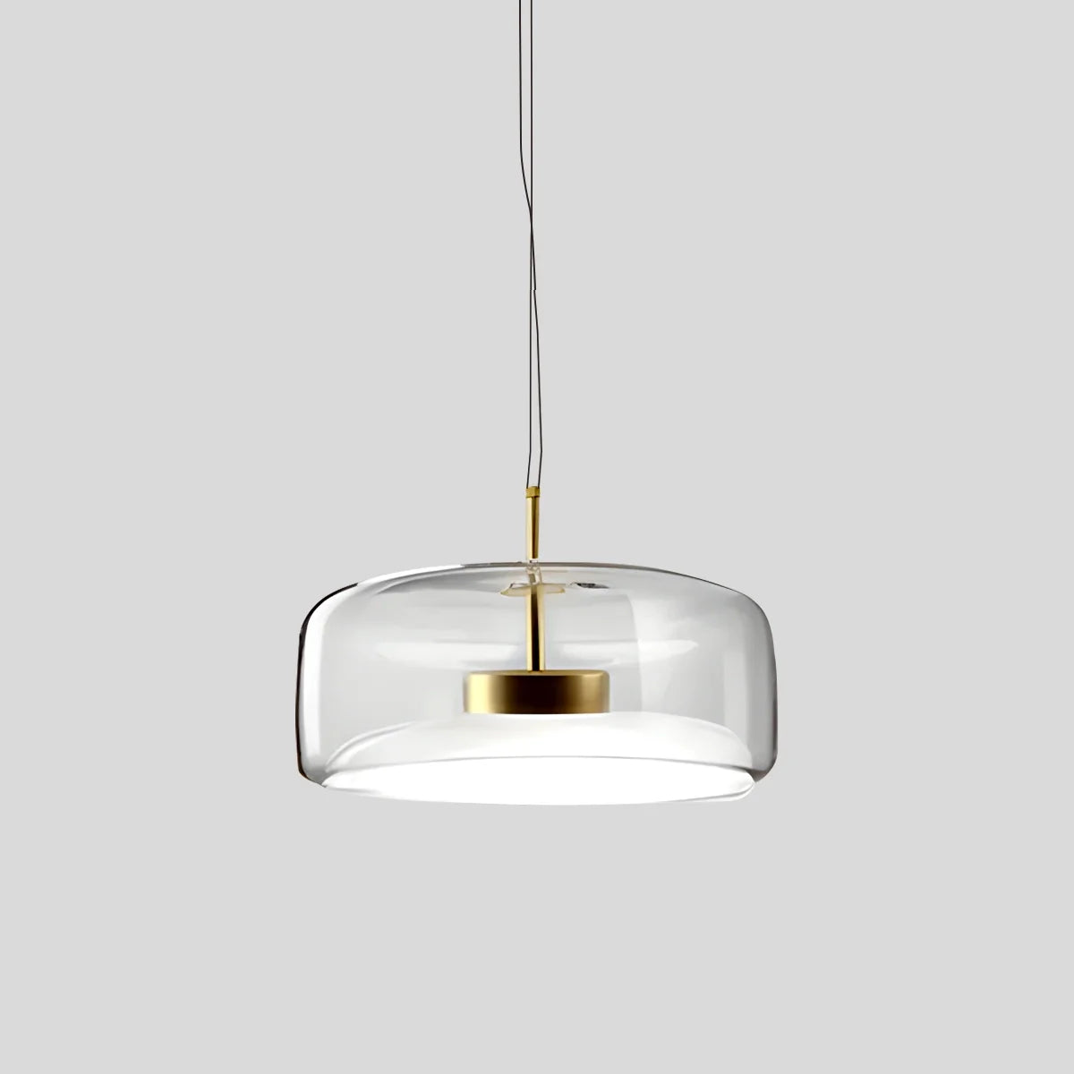 Nordic Designer Amber Glass LED Pendant light for Kitchen, Dimmable